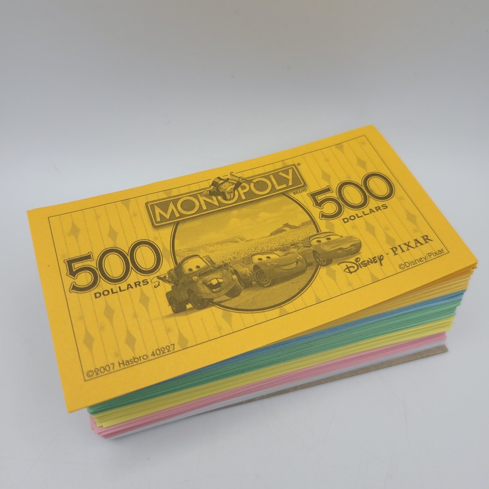 Disney Pixar Monopoly Money Replacement Cartoons Hasbro 2007 40227